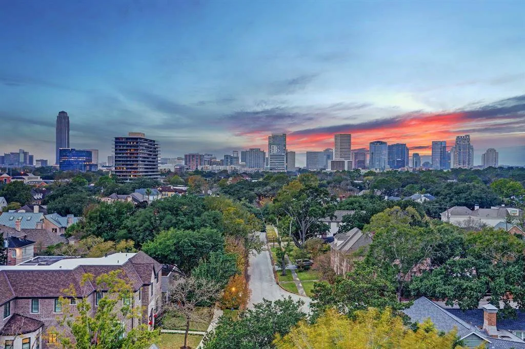 aerial view of the River Oaks / Afton Oaks area in Houston, Texas