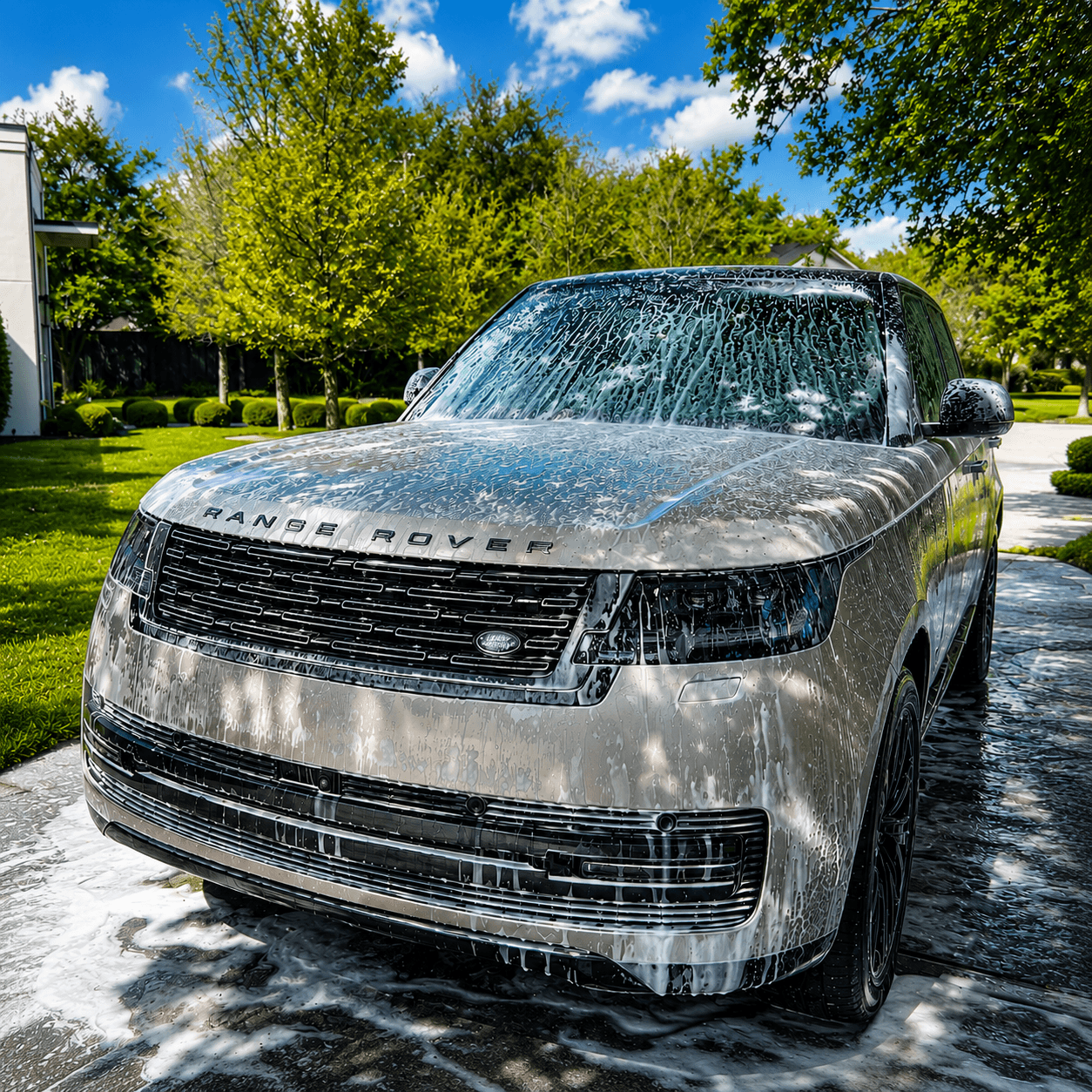 Exterior detailing Houston with hand wash and paint-safe finish