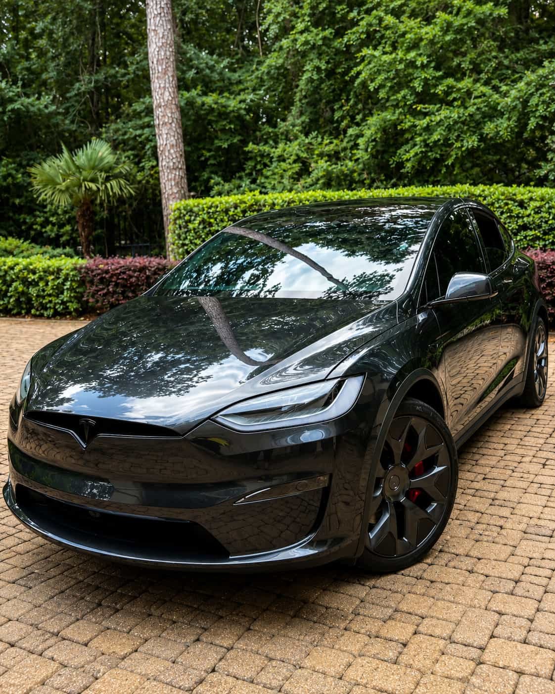 Tesla exterior detail and paint correction by Azul Auto Detailing sugar land