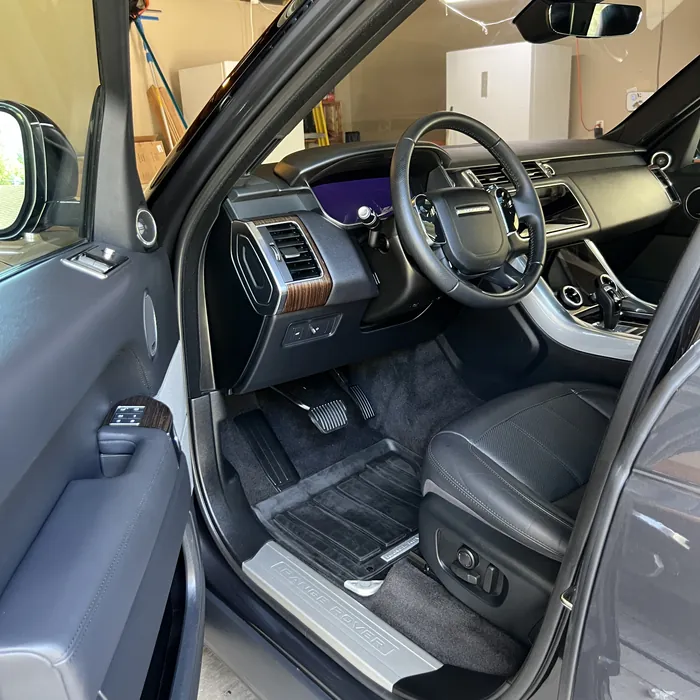 Range Rover Sport front interior after an interior detail